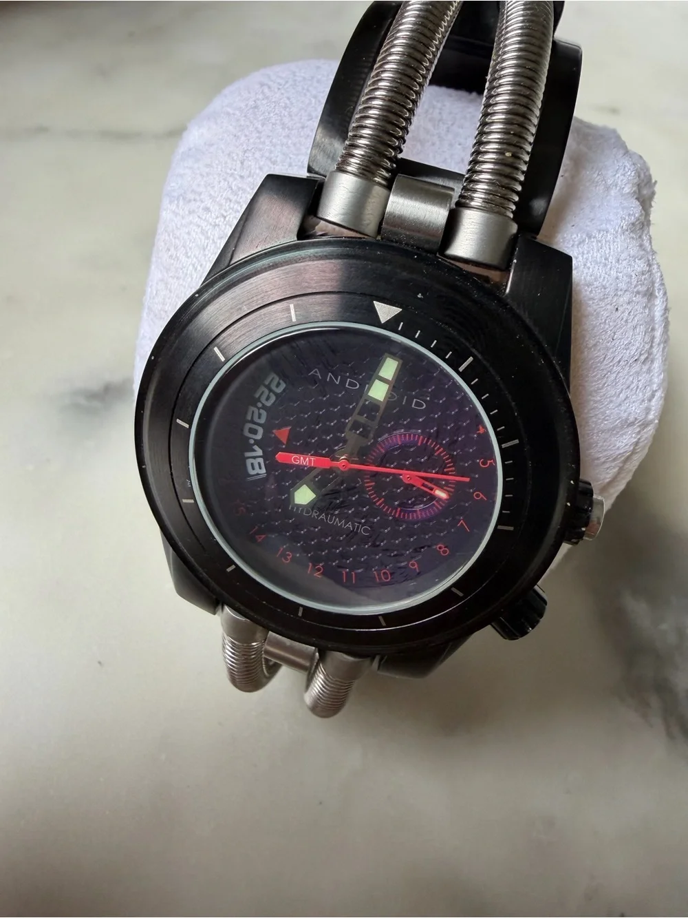 Android Hydraumatic Black and Purple Men's GMT Chronograph Watch